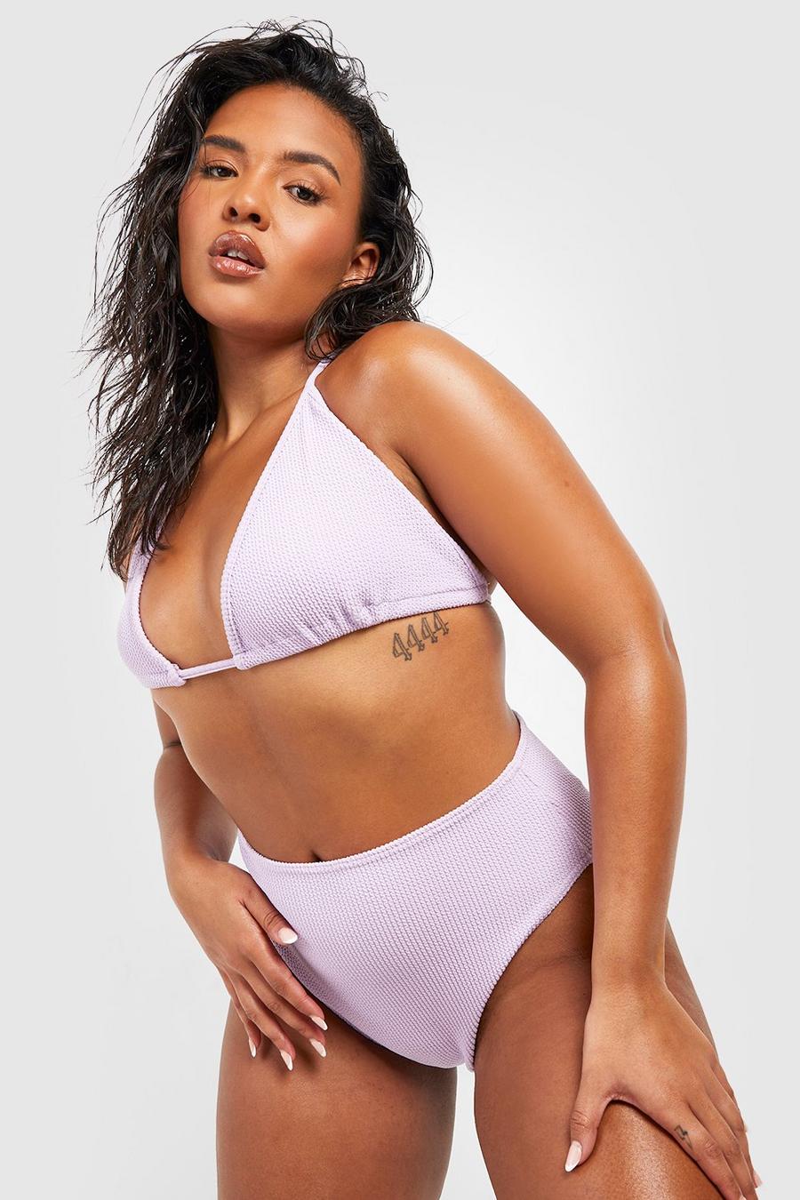 Grande taille - Bikini texturé, Purple image number 1