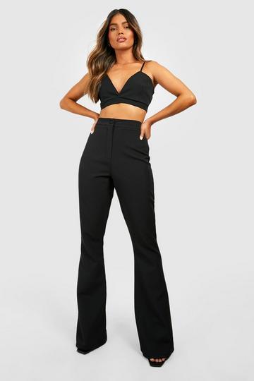 Fit & Flare Tailored Trousers black
