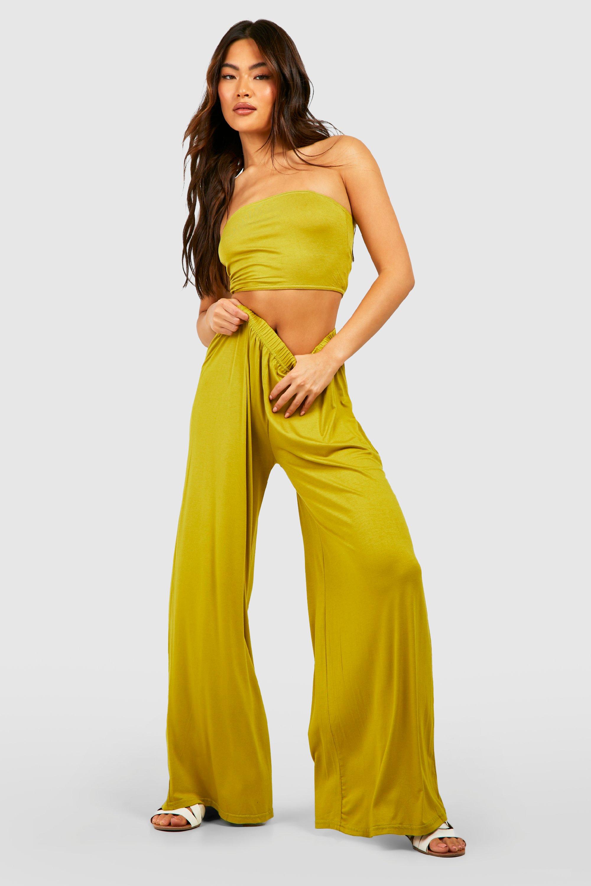 Boohoo hot sale yellow trousers