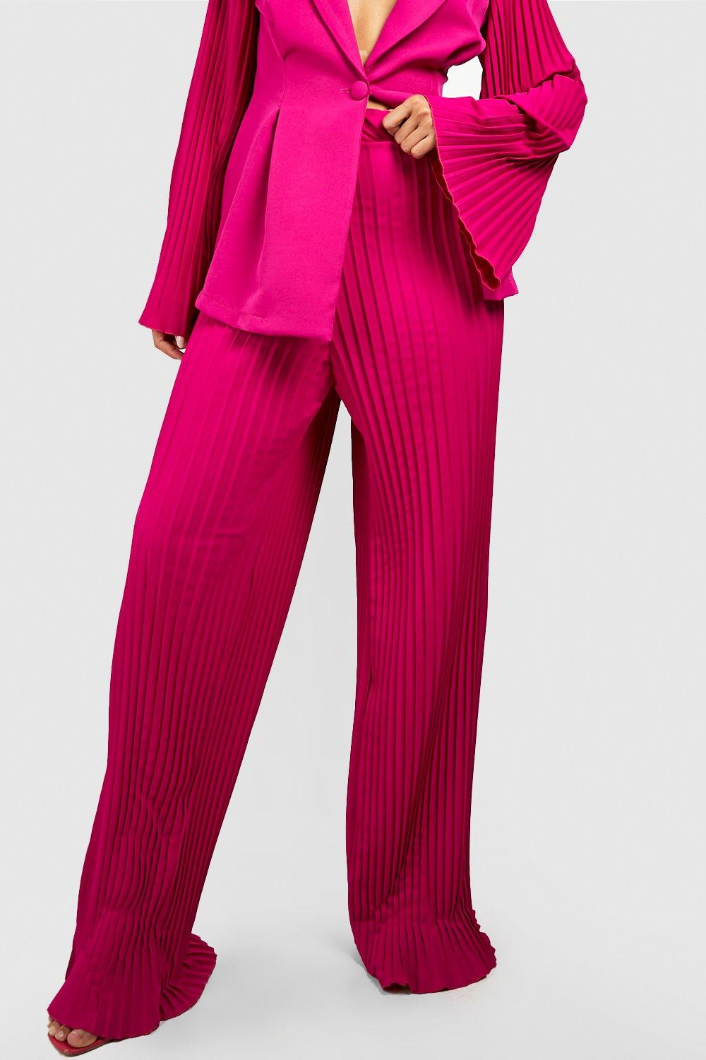 Pleated Wide Leg Dress Pants