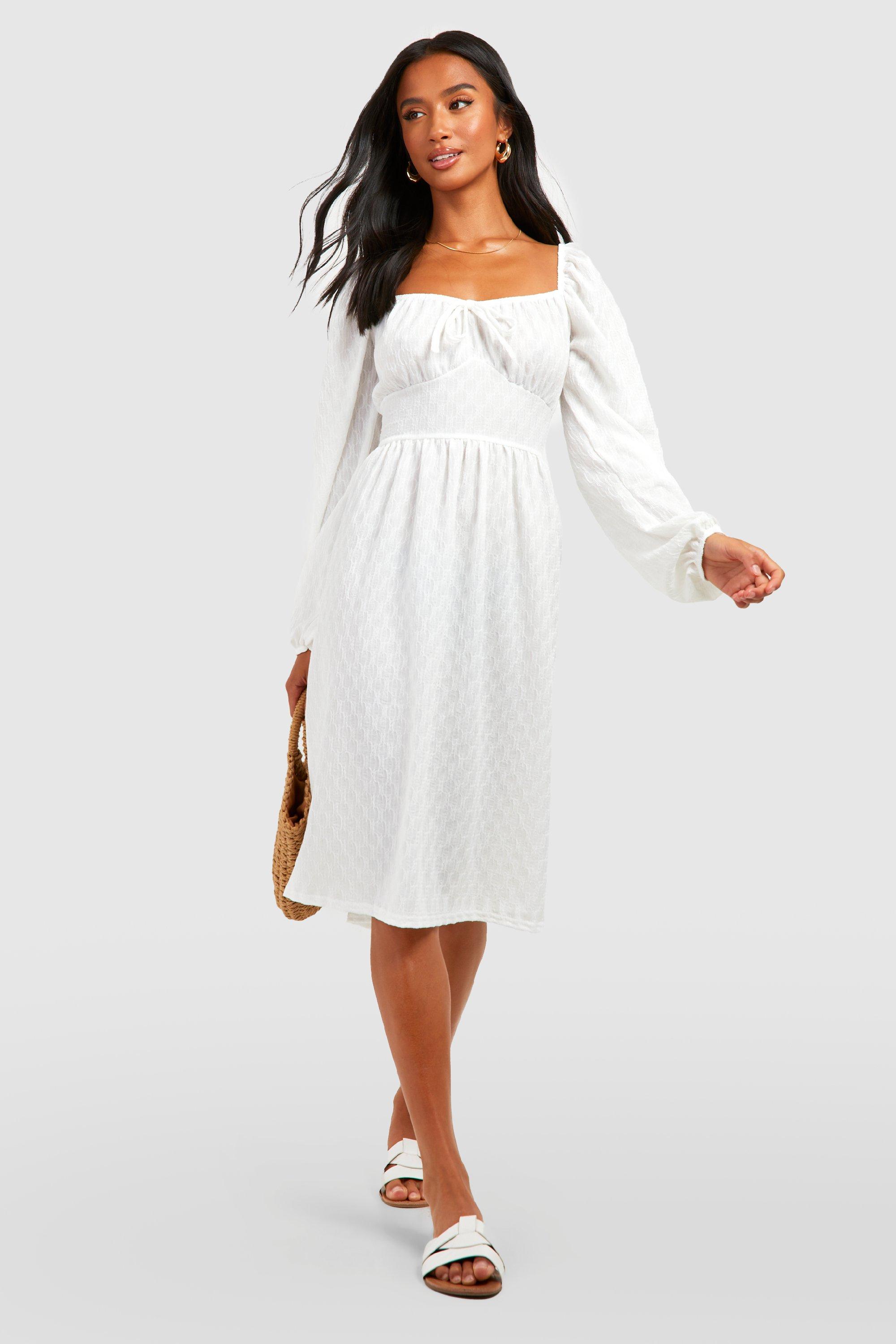 White midi 2025 skater dress uk