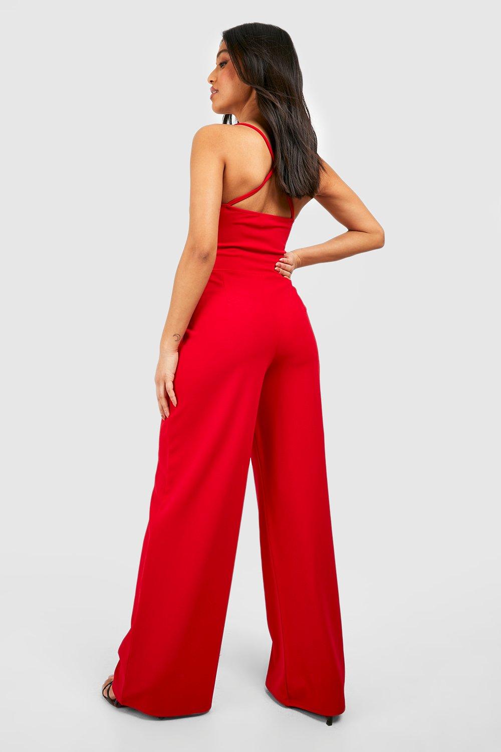 Red sale sweetheart jumpsuit