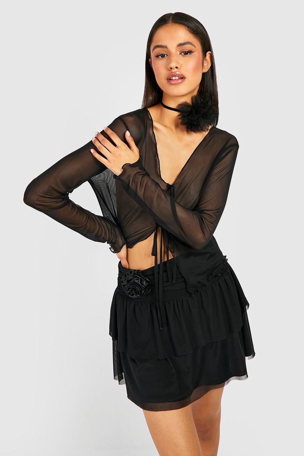 Layered skirt clearance boohoo