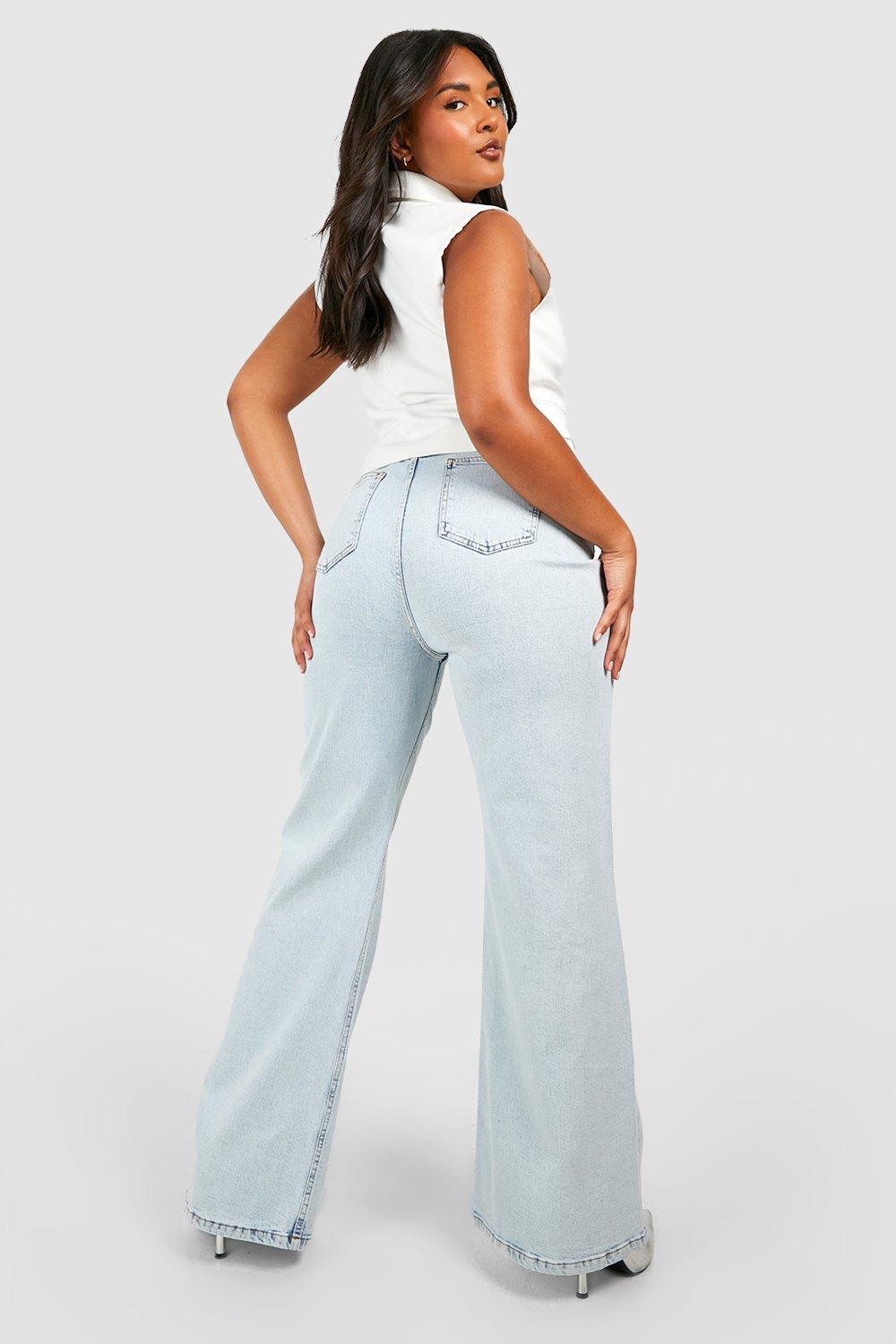 Flare leg store plus size jeans