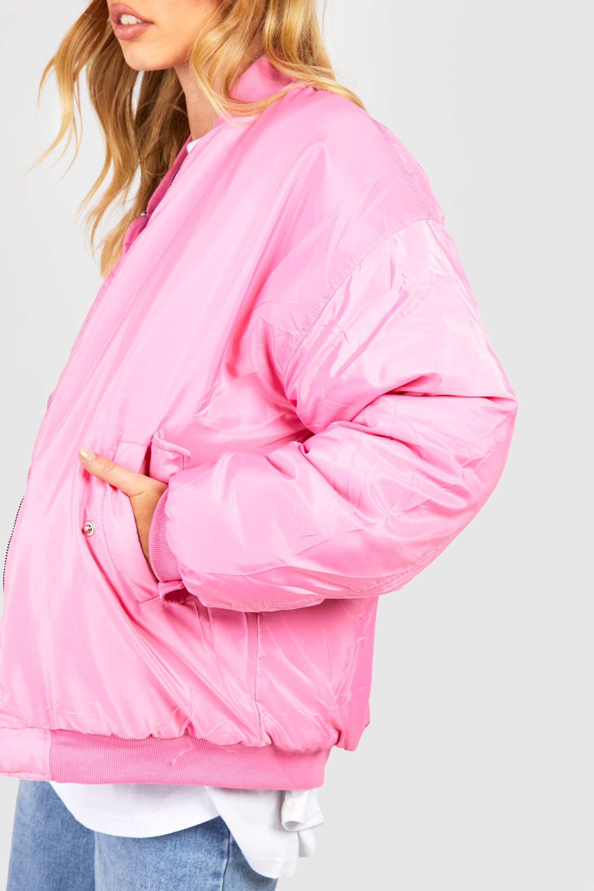 Pink jacket outlet boohoo