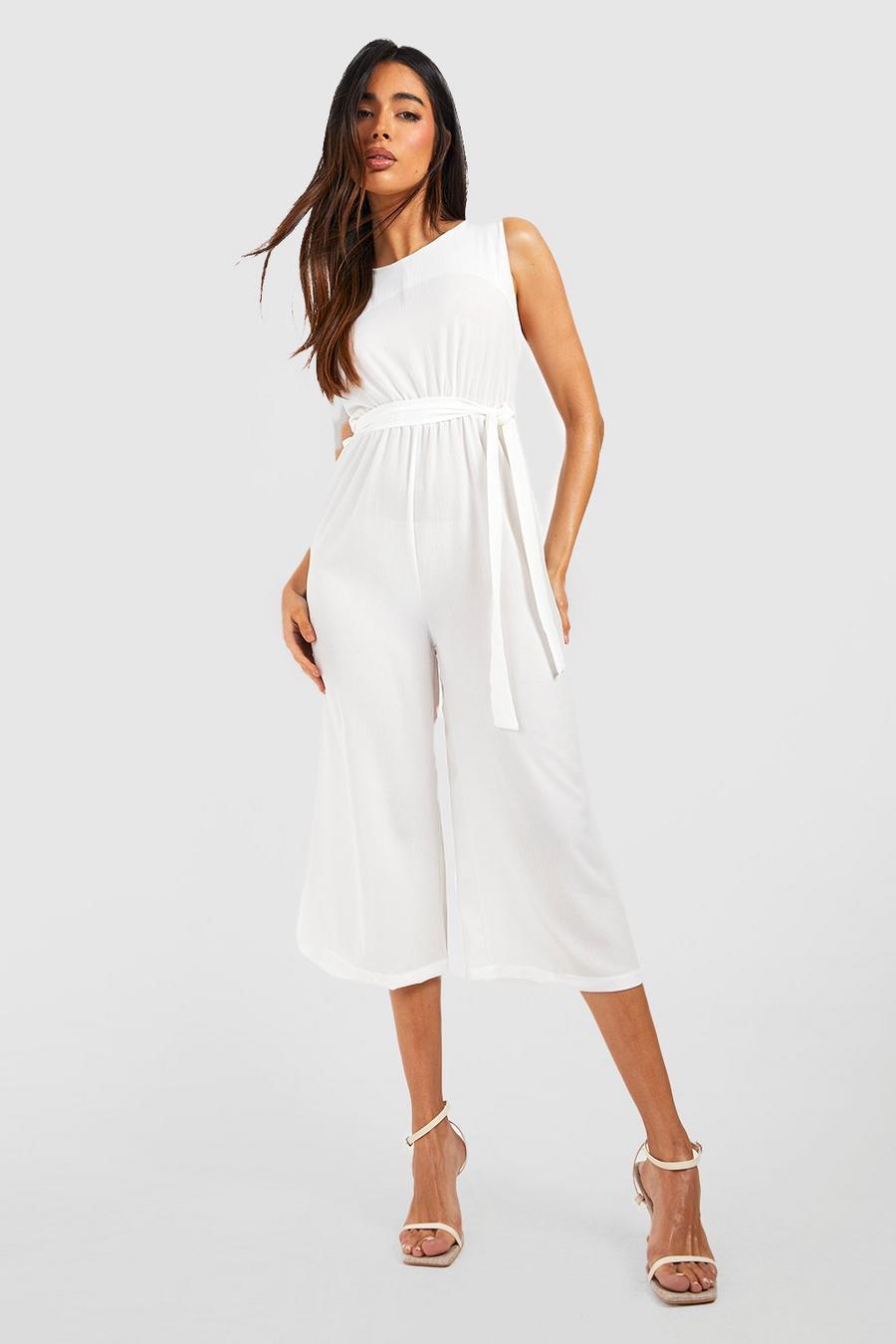 Ivory white Culotte Jumpsuit