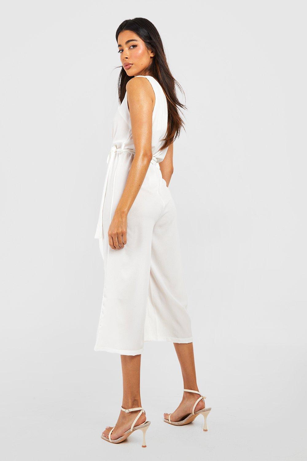 Statement Ruffle Cross Back Jumpsuit