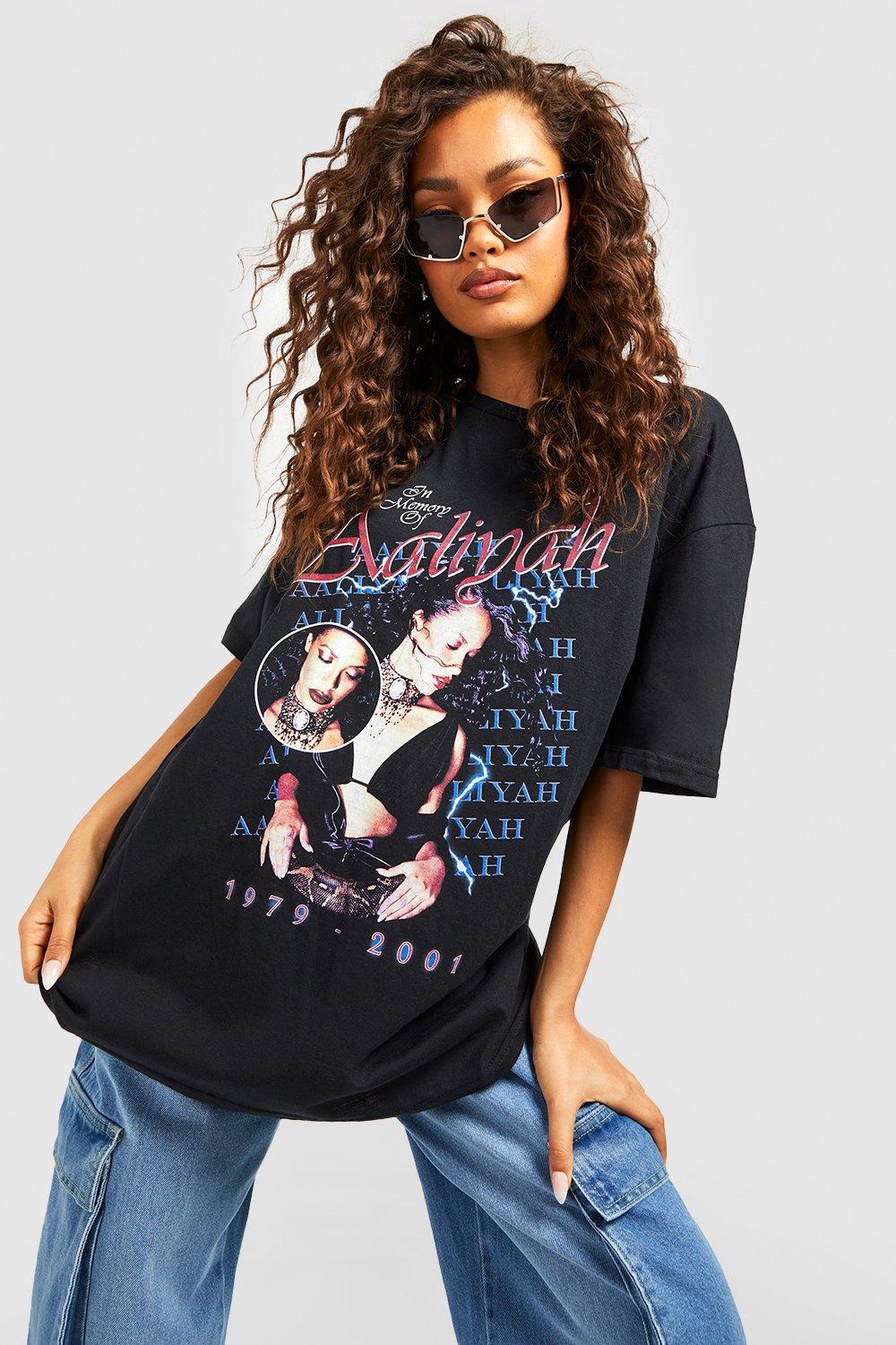 T shirt oversize imprim Aaliyah boohoo