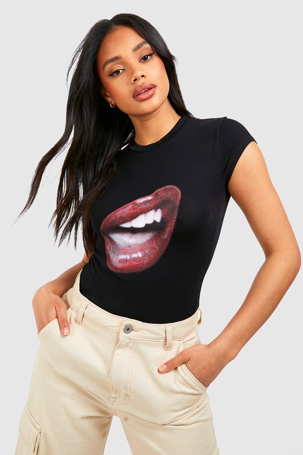 women's fitted graphic t shirts