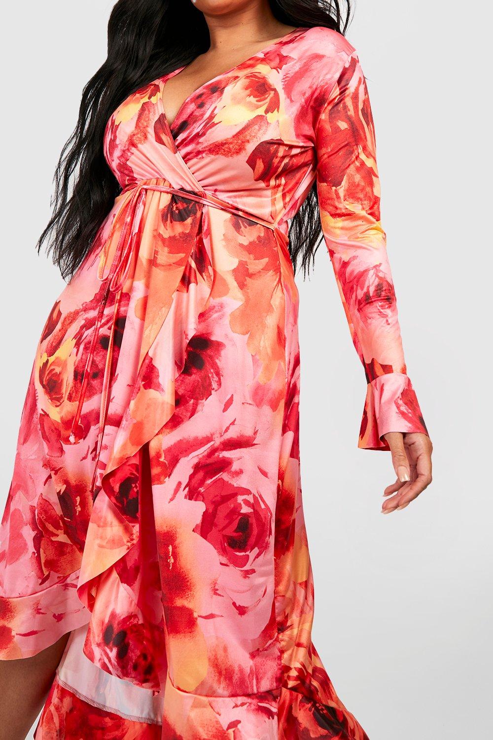 Boohoo floral maxi on sale dress