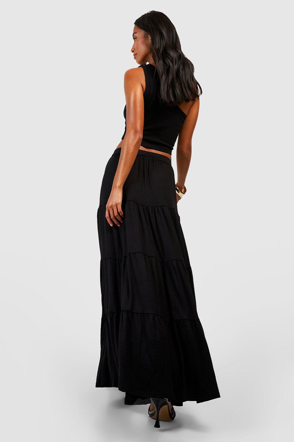 Teez=Her Women's Instant Smooth and Slim Stretch Jersey Full Length Maxi  Skirt with Hidden Smoothing Panel (As Is Item) - Bed Bath & Beyond -  11005705