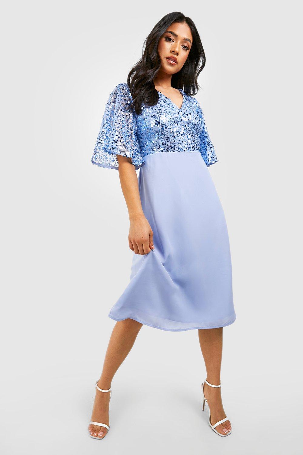 Sequin top midi store dress