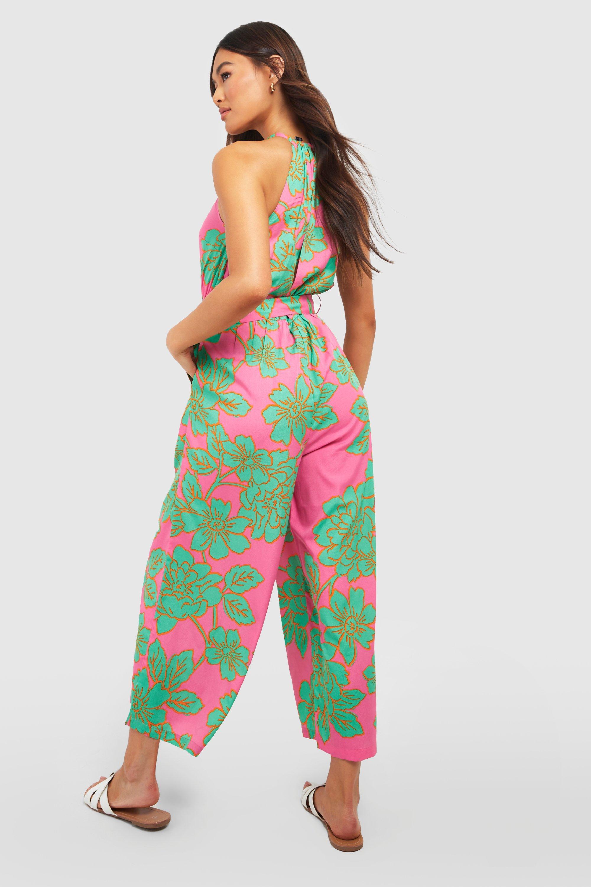 Pink and green sales jumpsuit