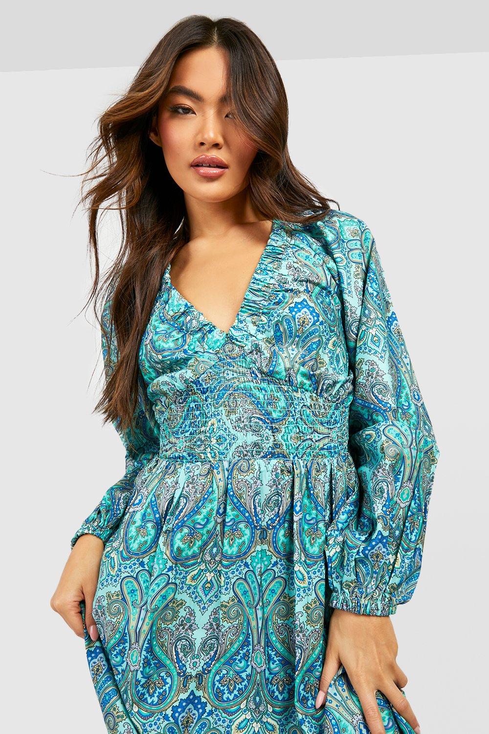 Paisley Print Maxi Dress