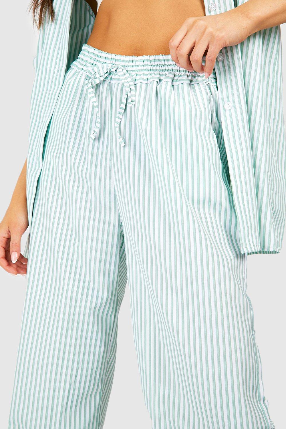 Green pants with hot sale white stripe