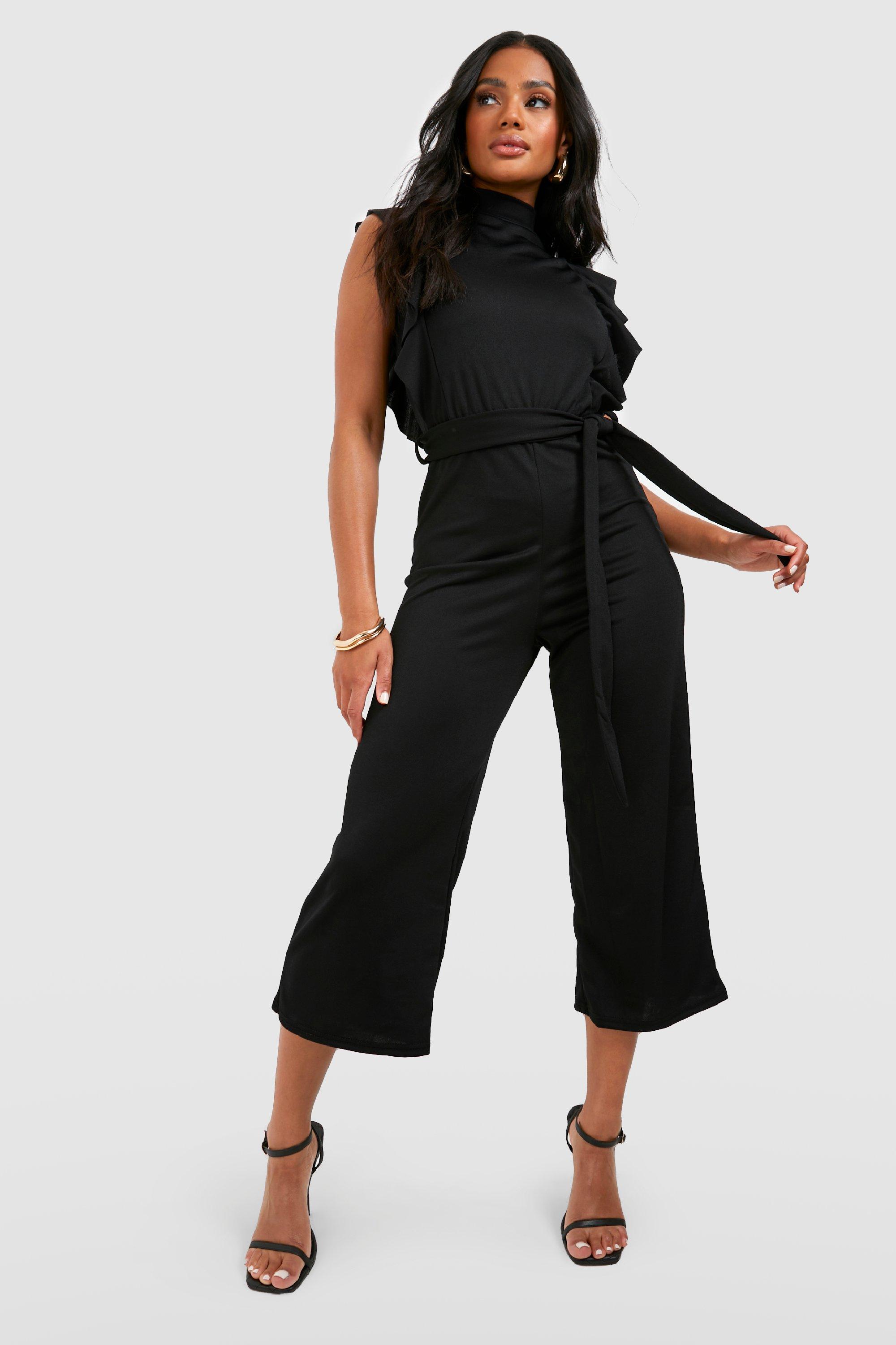 Jumpsuit with high store neck