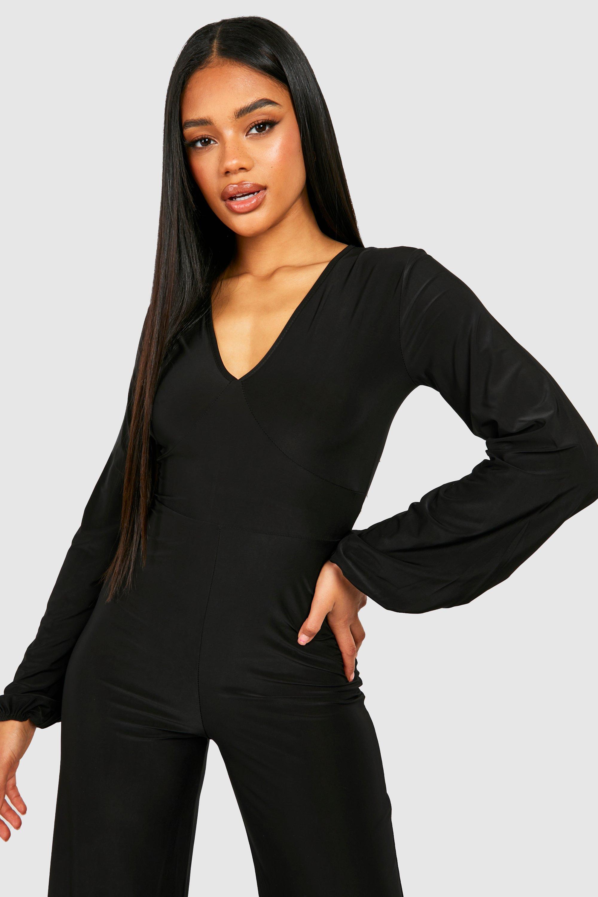 Plunging v hot sale neck jumpsuit