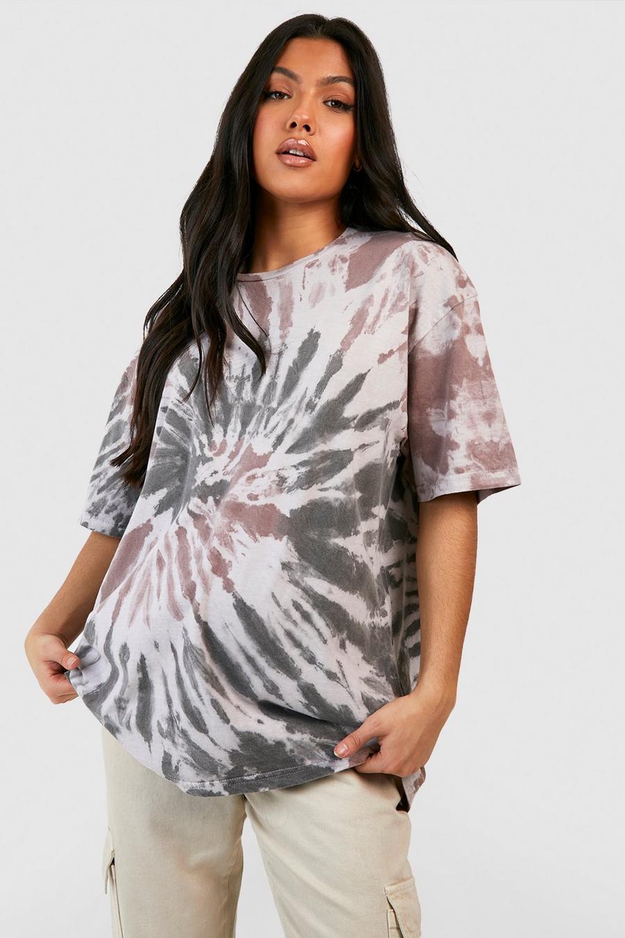 Brown Maternity Tie Dye T-shirt image number 1