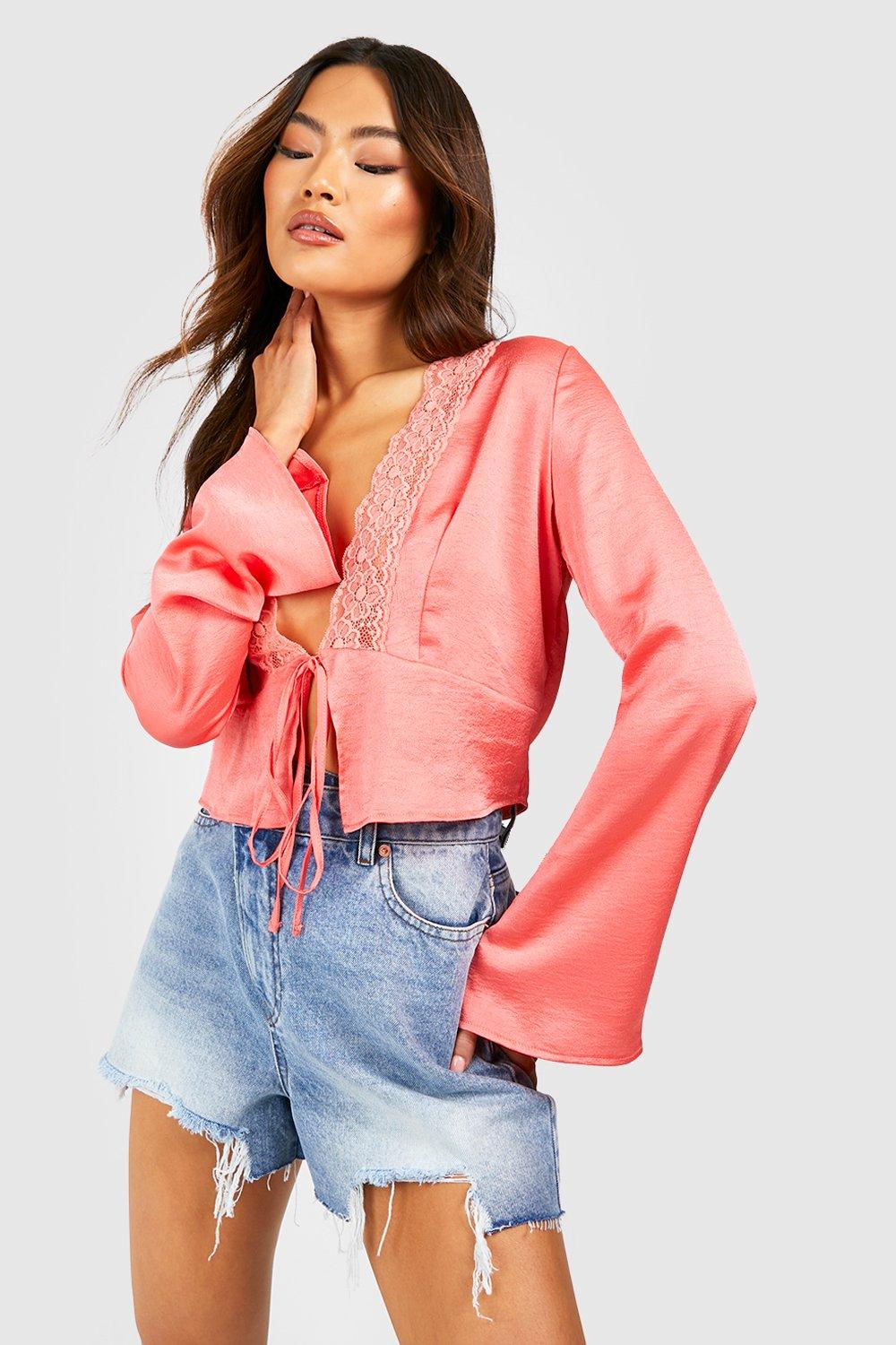 Coral blouse cheap forever 21