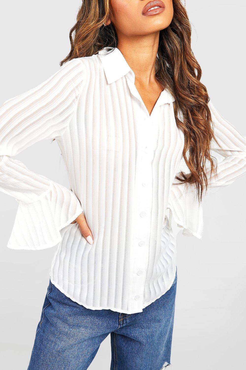 Striped store chiffon blouse