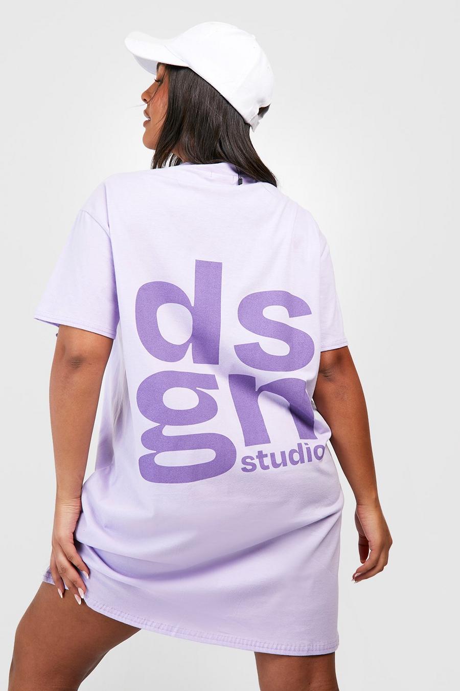 Lilac purple Plus Dsgn Studio T-Shirt Dress image number 1