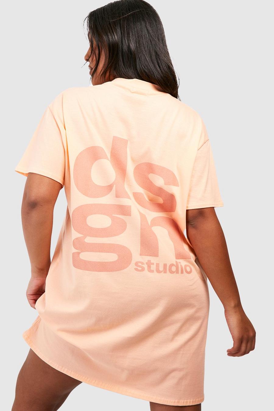 Pale orange Plus Dsgn Studio T-Shirt Dress image number 1