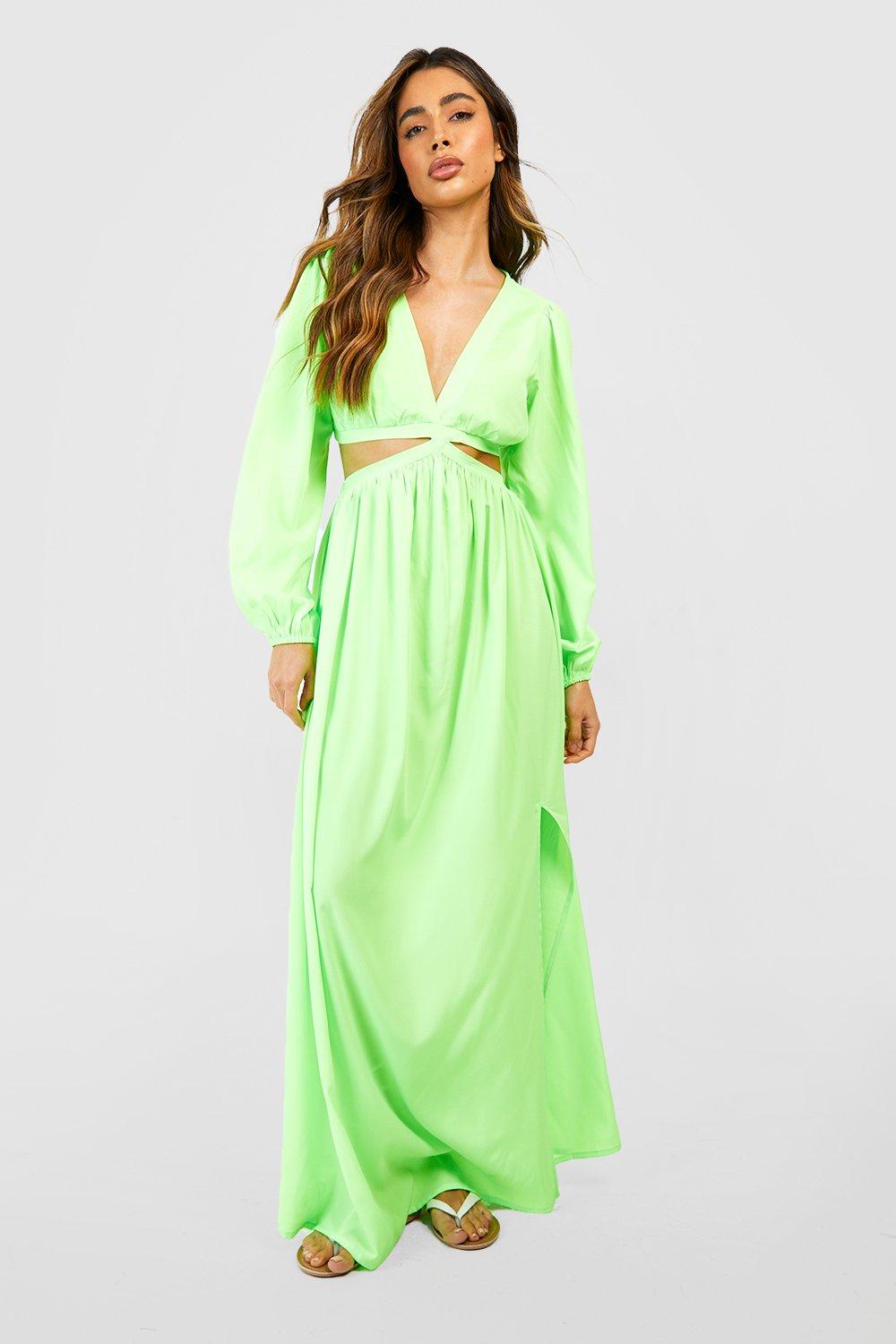 Waist cut out maxi dress sale