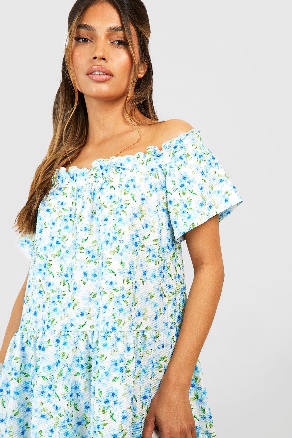 Off the shoulder outlet smock dress