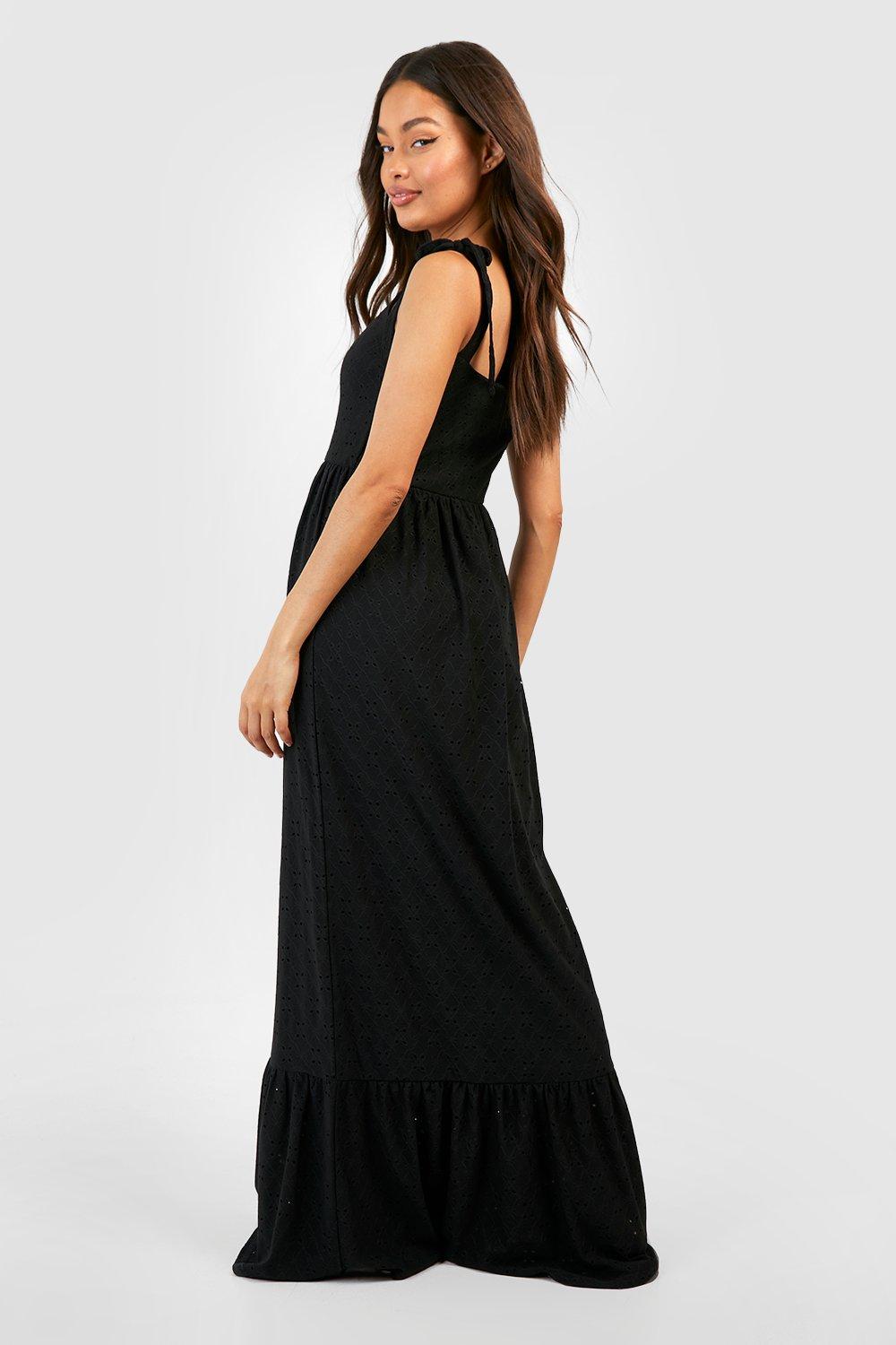 Black strappy evening store dress