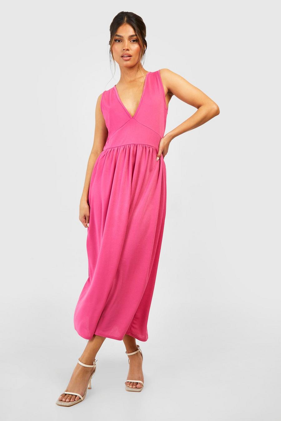 Hot pink Dunagree Midi Dress image number 1