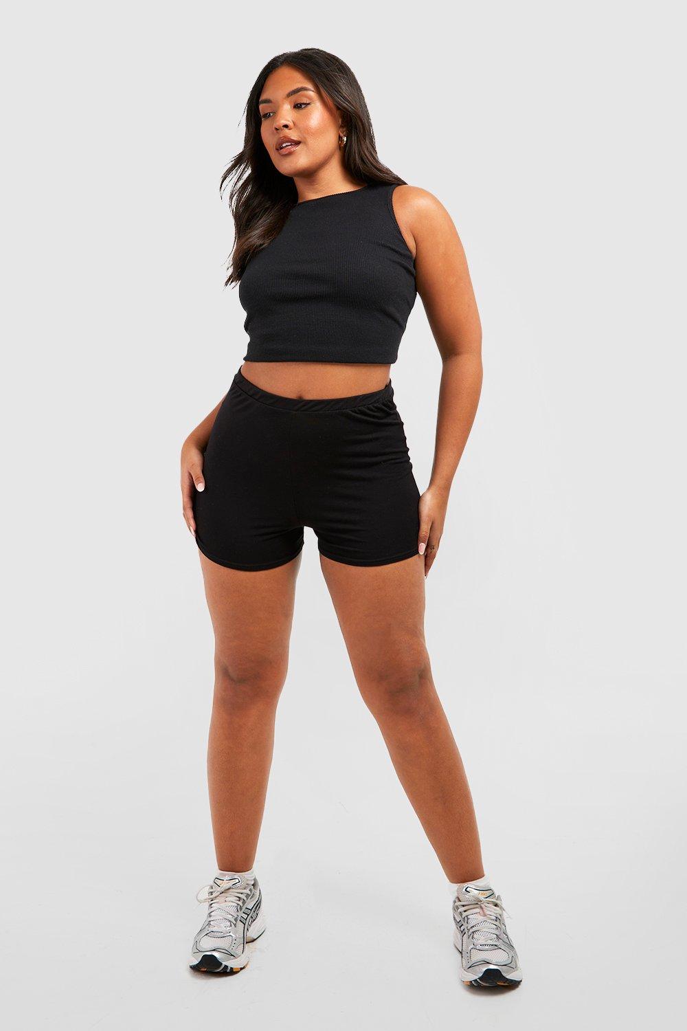 Grande taille Short cycliste en jersey