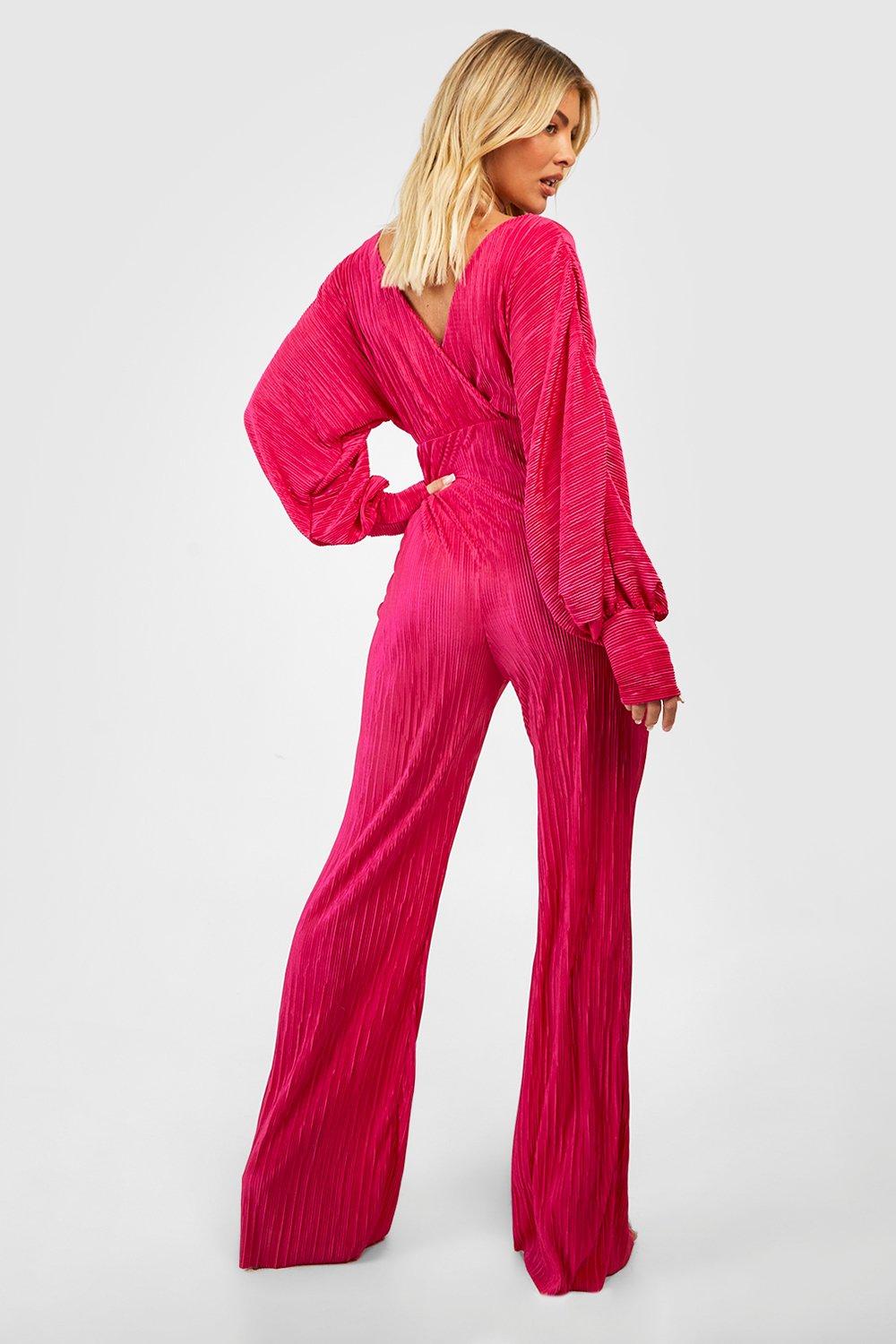 Boohoo wrap store front jumpsuit