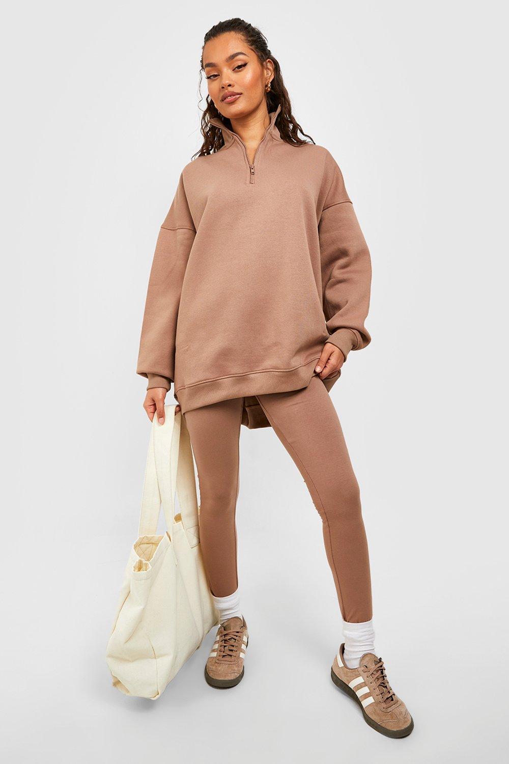 Women's Half Zip Sweatshirt And Legging Set