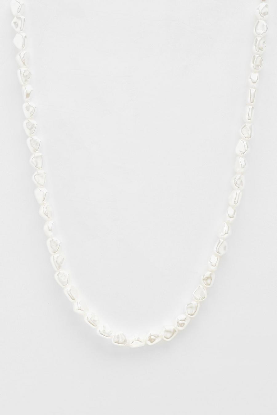 Collar con perlas orgánicas, White image number 1