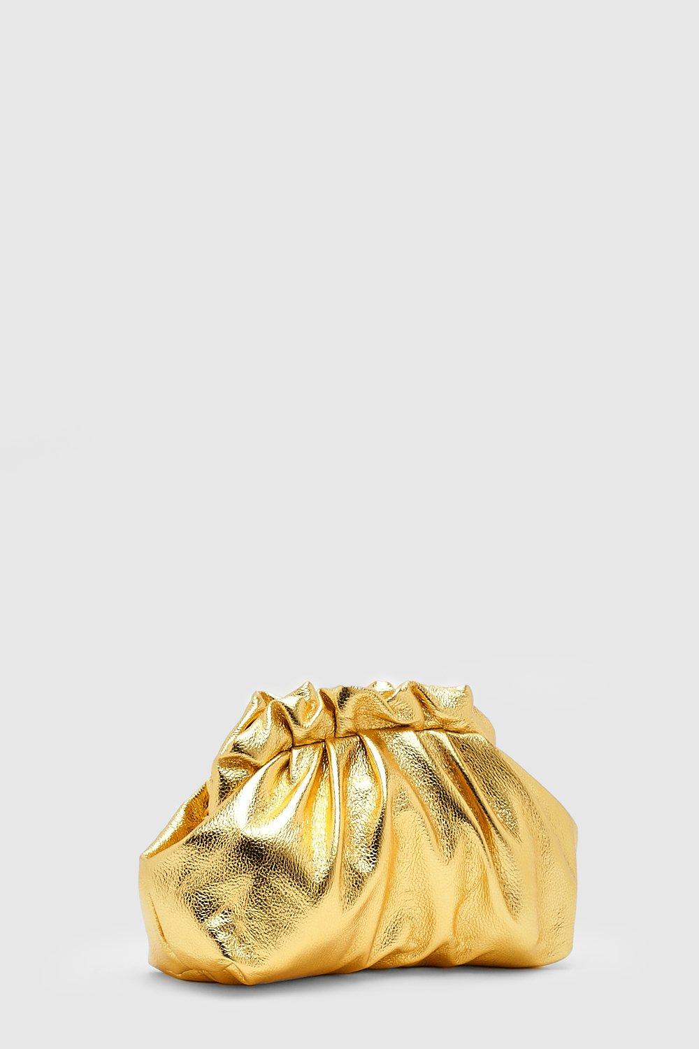 Boohoo outlet gold bag