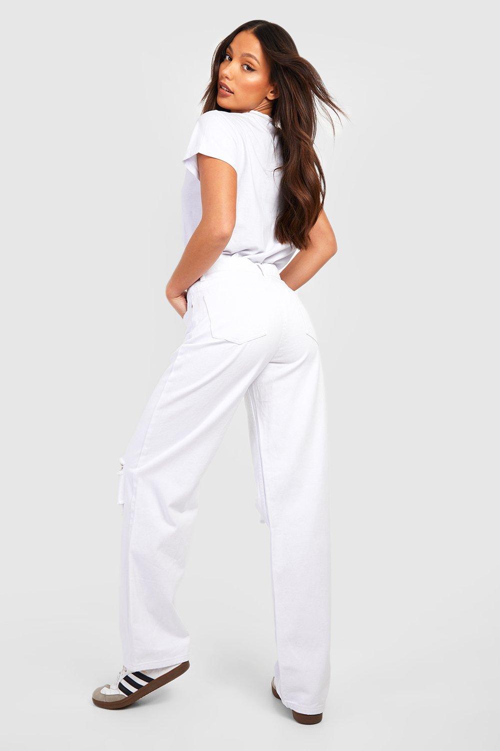 Womens white jeans store tall