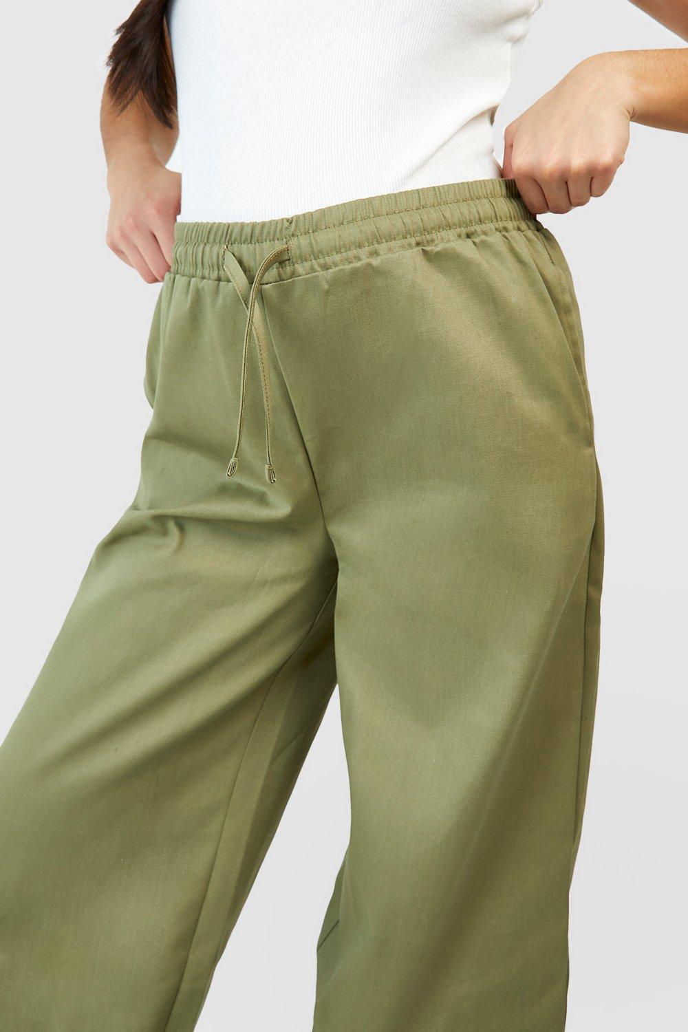 Maternity Khaki Elasticated Pocket Cargo Pants