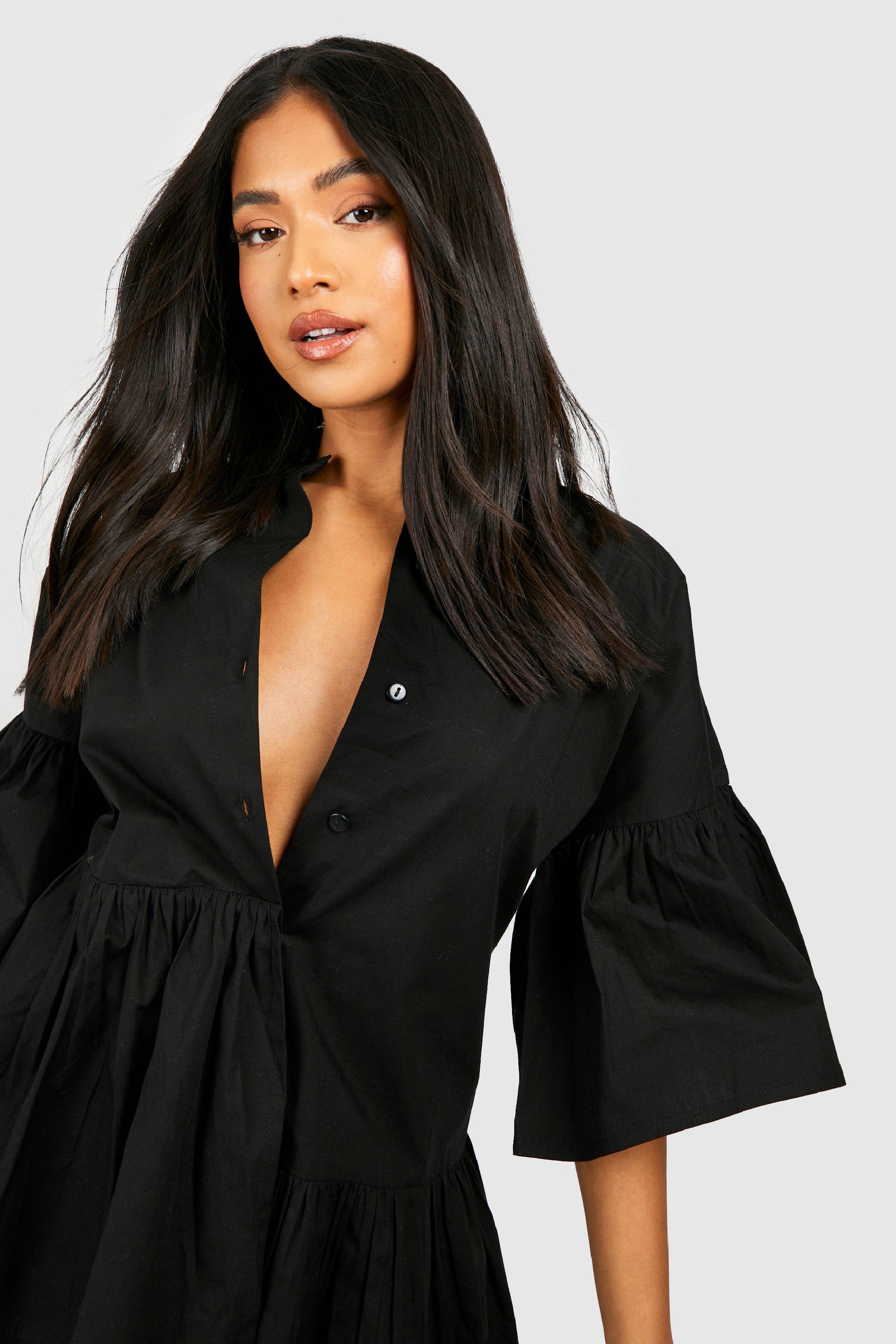 Boohoo petite cheap shirt dress