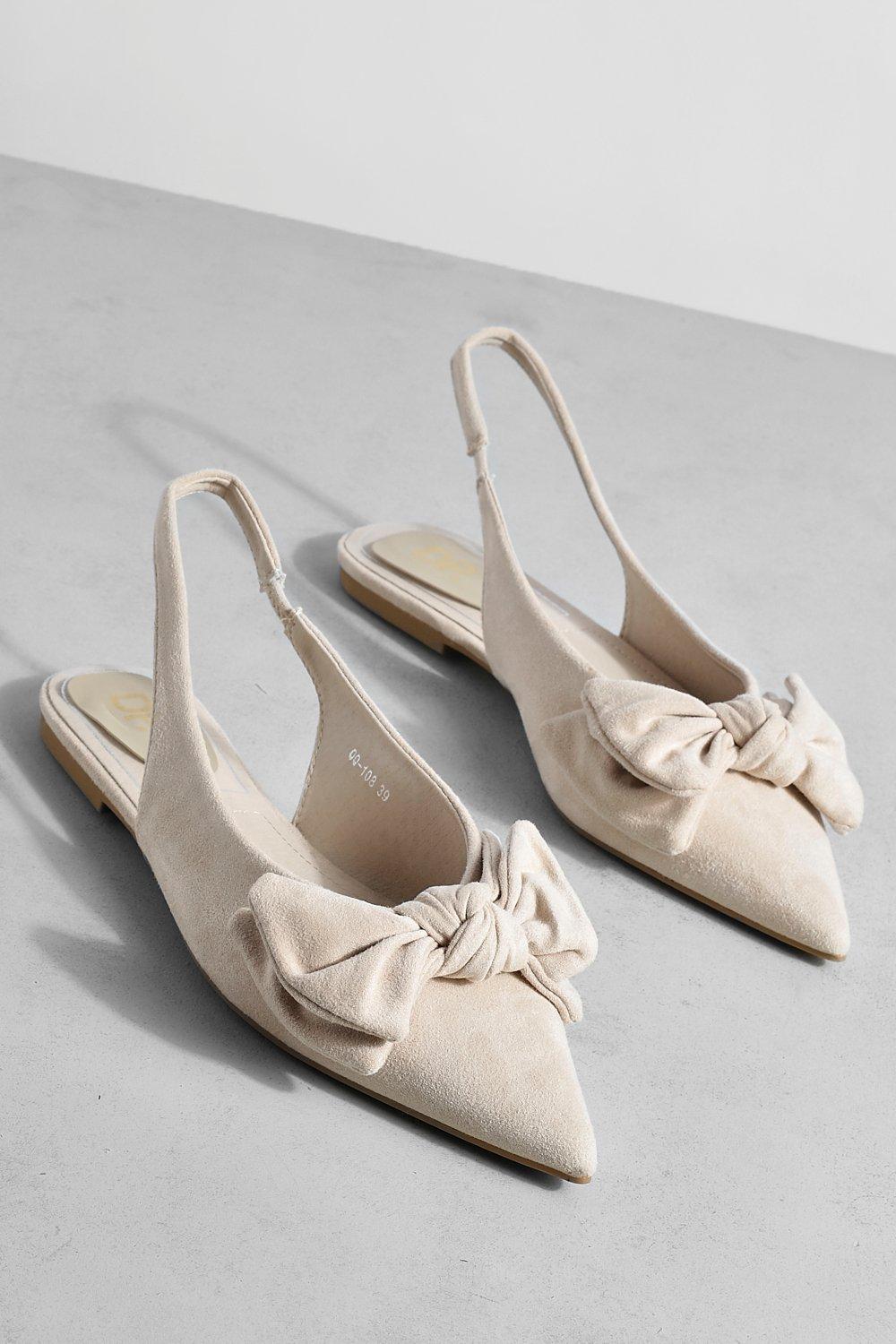 Slingback sales bow flats