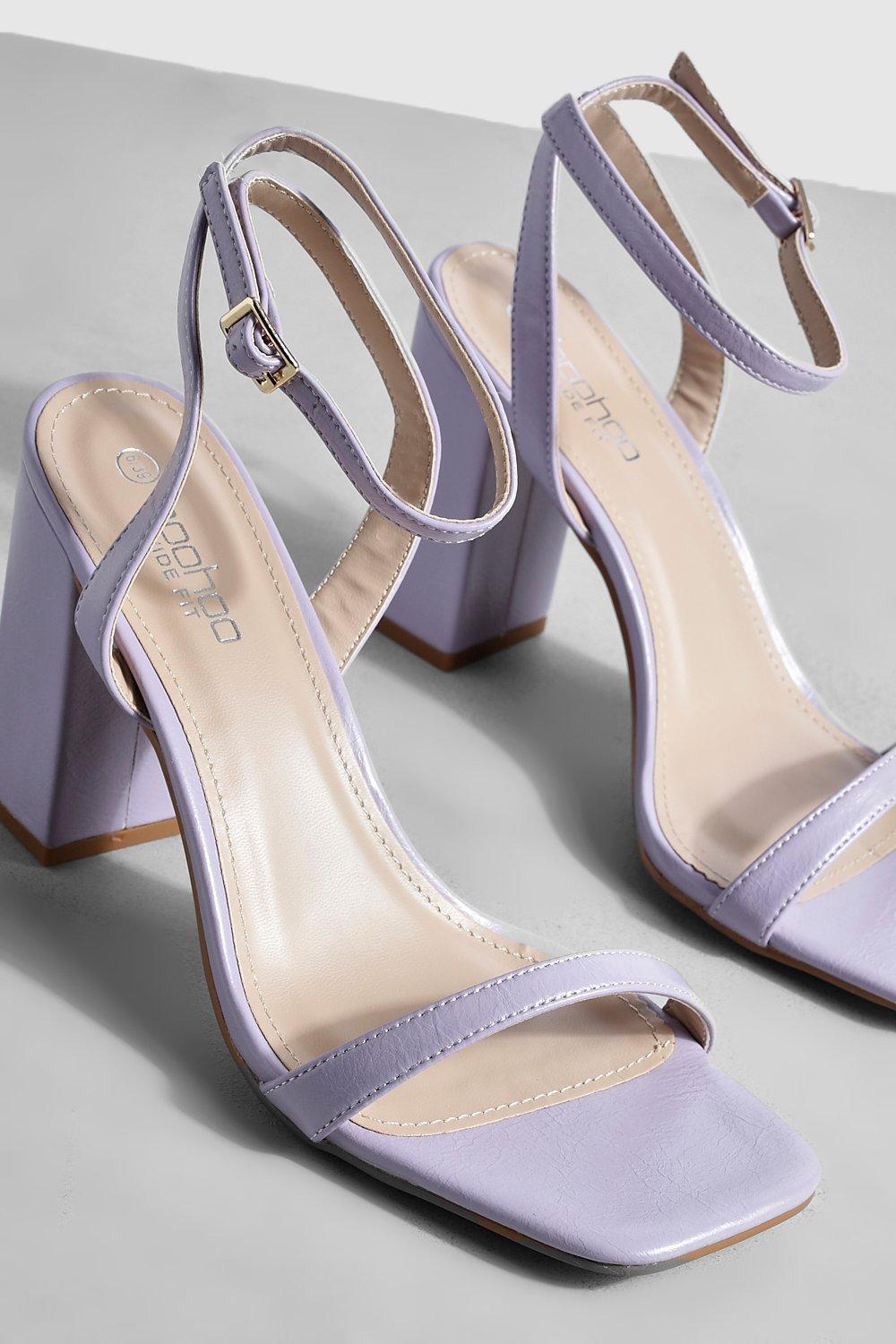 Lilac barely there heels sale