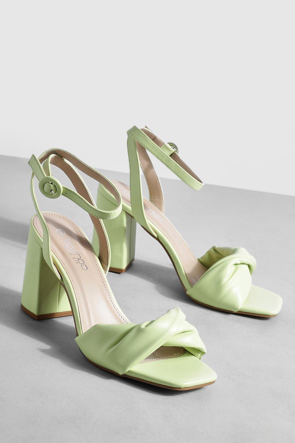 Mint shop block heels