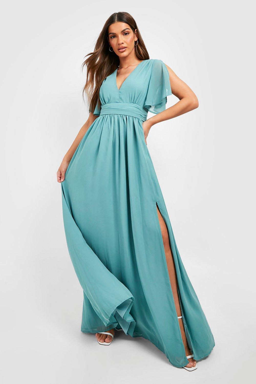 Boohoo sage clearance dress