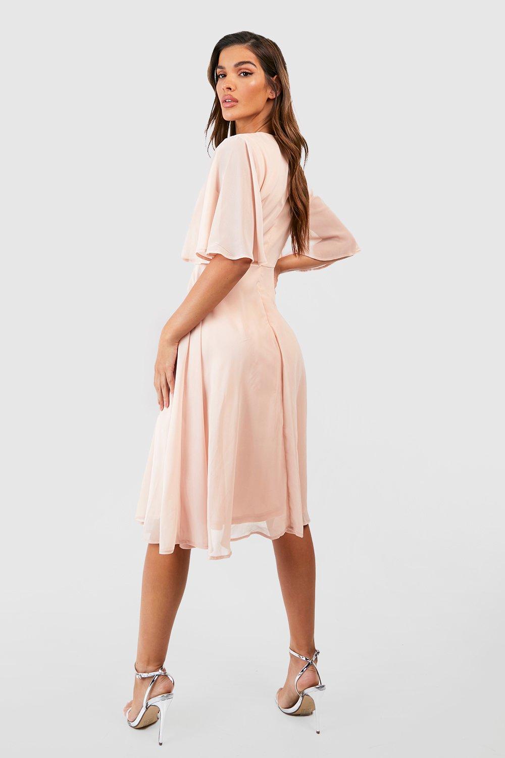 Boohoo blush 2024 pink dress