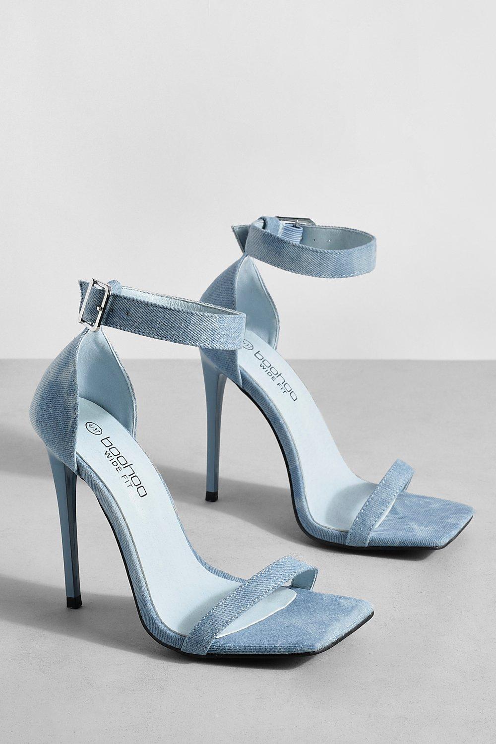 Blue store jean heels