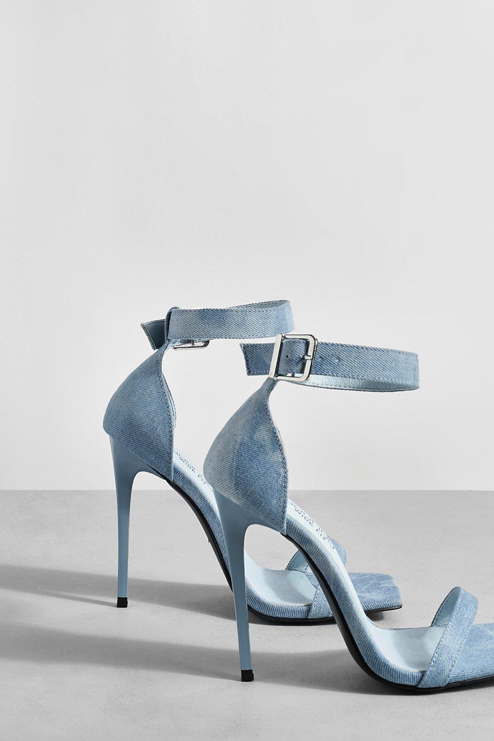 Denim hot sale high heels