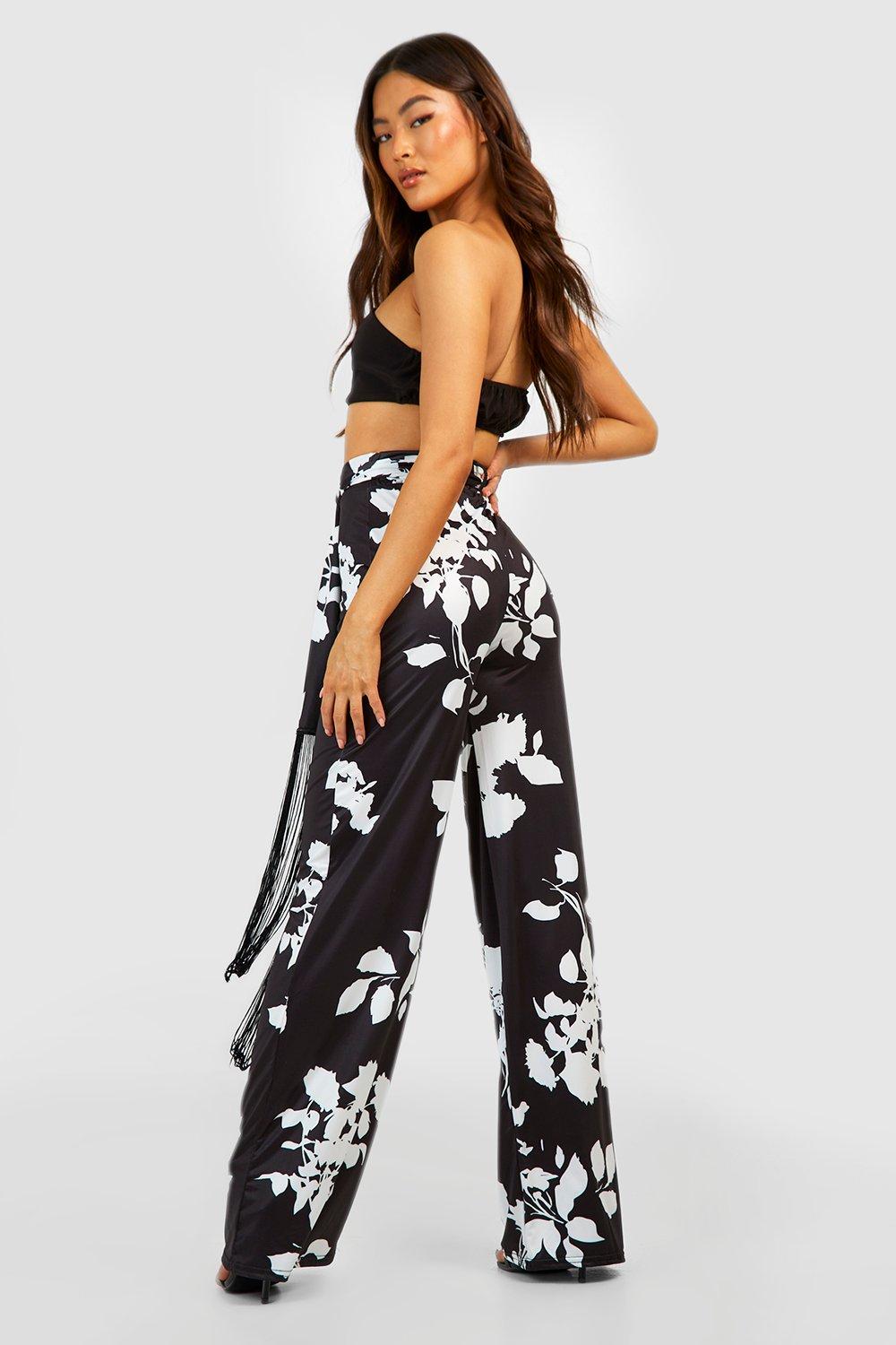 Belted Wide Leg Pants