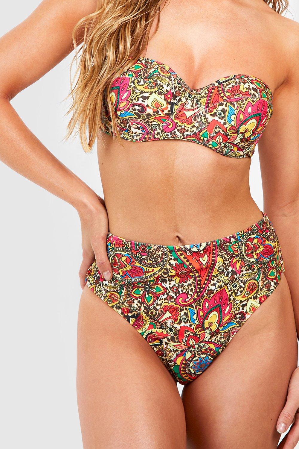 PAISLEY PRINT UNDERWIRE BIKINI TOP