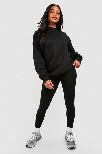 Deep Waistband Basic Legging black