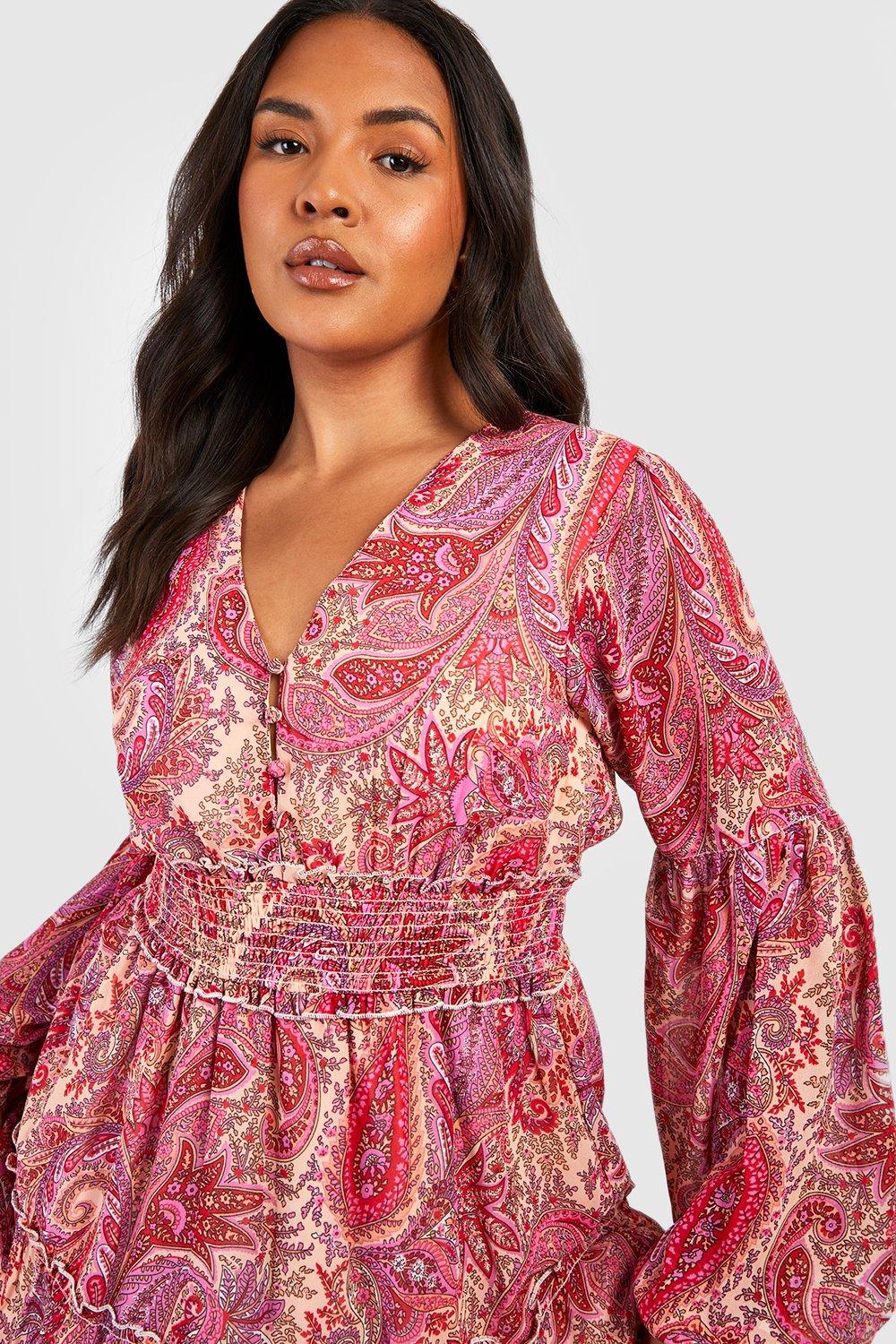 Where Happiness Begins Pink Paisley Mini Dress FINAL SALE – Pink Lily