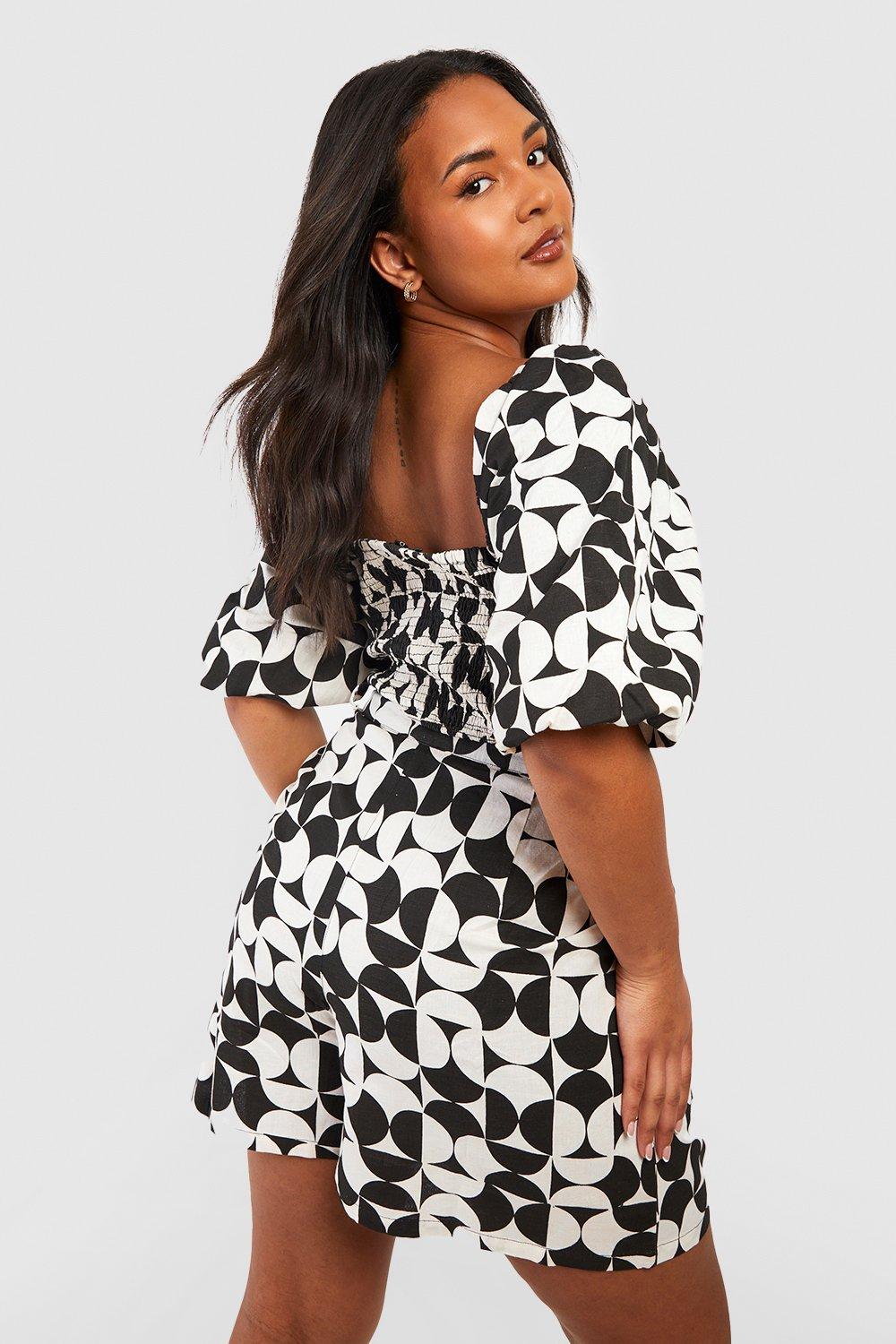 Plus Geo Print Tailored Short Co ord